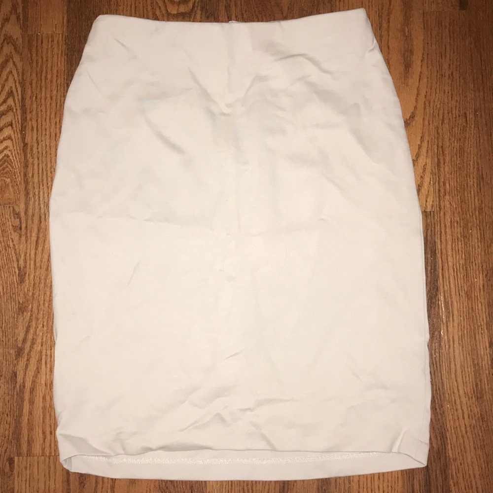 Beige Pencil Skirt
